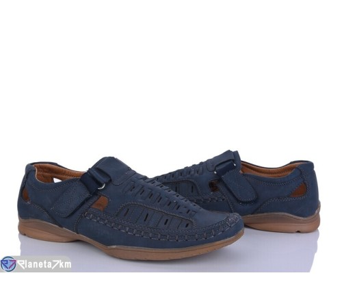 Туфлі чоловічі на літо (8 пар р.41-46) синій  "HoRIK"