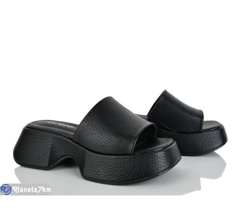 Шлепки жіночі на літо (6 пар р.36-40) чорний  "MARADONA"