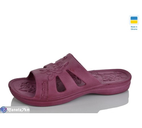Шлепки жіночі на літо (6 пар р.36-41) бордовий  "Lexi"