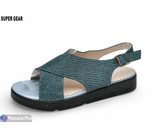 Босоніжки жіночі на літо (6 пар р.36-41) синій  "Super Gear"