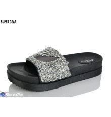 Шлепки жіночі на літо (12 пар р.36-41) срібний  "Super Gear"