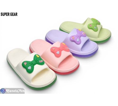 Шлепки дитячі на літо (12 пар р.36-41) мікс  "Super Gear"