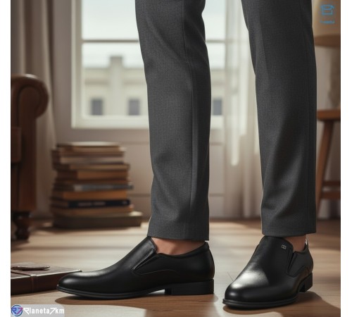 Туфлі чоловічі на весну/осінь (8 пар р.39-44) чорний  "KULIBABA"