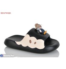 Шлепки дитячі на літо (12 пар р.30-35) чорний  "QQ&Панда"