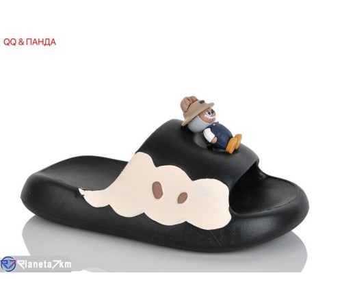 Шлепки дитячі на літо (12 пар р.30-35) чорний  "QQ&Панда"