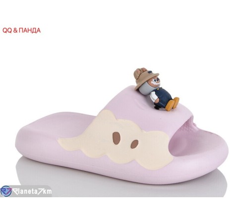 Шлепки дитячі на літо (12 пар р.30-35) рожевий  "QQ&Панда"
