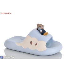 Шлепки дитячі на літо (12 пар р.30-35) блакитний  "QQ&Панда"