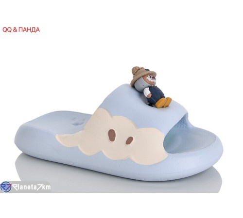 Шлепки дитячі на літо (12 пар р.30-35) блакитний  "QQ&Панда"