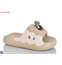 Шлепки жіночі на літо (6 пар р.36-41) коричневий  "QQ&Панда"