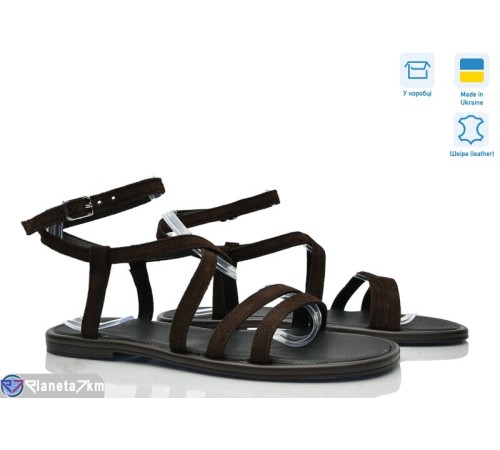 Босоніжки жіночі на літо (6 пар р.36-40) коричневий  "Linda"