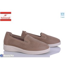 Туфлі жіночі на літо (8 пар р.37-42) коричневий  "Saimaoji"