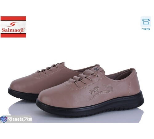 Туфлі жіночі на весну/осінь (6 пар р.41-42) коричневий  "Saimaoji"