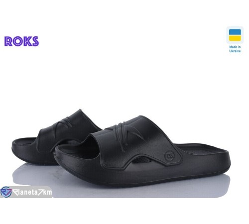 Шлепки чоловічі на літо (8 пар р.41-46) чорний  "Roks"