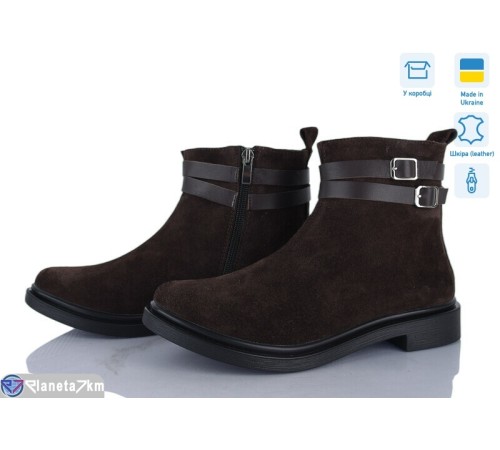 Черевики жіночі на весну/осінь (6 пар р.37-40) коричневий  "Linda"