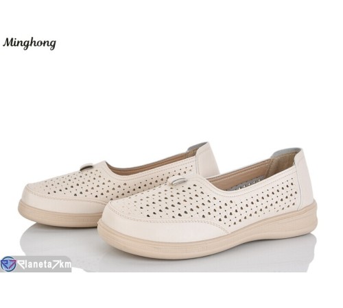 Туфлі жіночі на літо (8 пар р.37-42) бежевий  "HORSE"