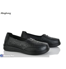 Туфлі жіночі на літо (8 пар р.37-42) чорний  "HORSE"