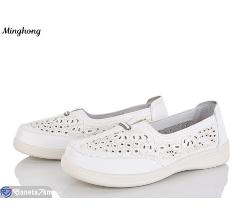 Туфлі жіночі на літо (8 пар р.37-42) білий  "HORSE"