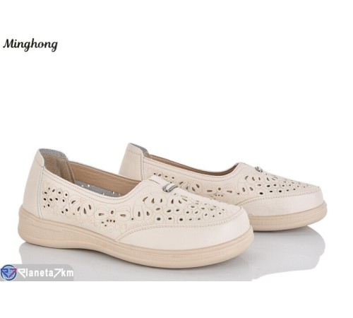 Туфлі жіночі на літо (8 пар р.37-42) бежевий  "HORSE"