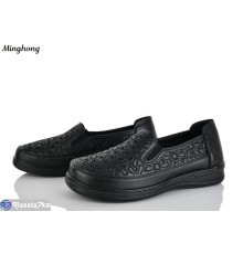 Туфлі жіночі на літо (8 пар р.37-42) чорний  "HORSE"