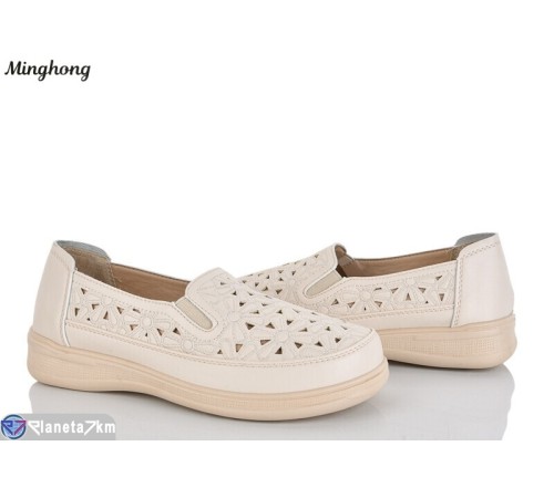 Туфлі жіночі на літо (8 пар р.37-42) бежевий  "HORSE"