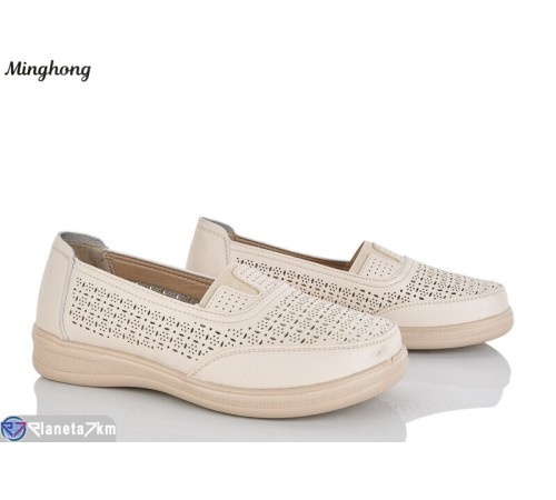 Туфлі жіночі на літо (8 пар р.37-42) бежевий  "HORSE"