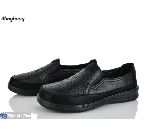 Туфлі жіночі на літо (8 пар р.37-42) чорний  "HORSE"