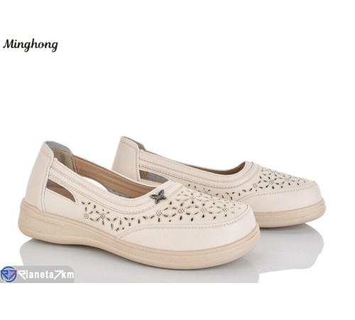 Туфлі жіночі на літо (8 пар р.37-42) бежевий  "HORSE"