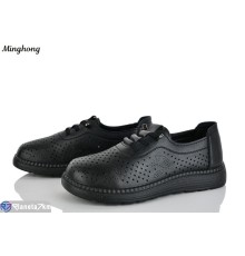 Туфлі жіночі на літо (8 пар р.36-41) чорний  "HORSE"