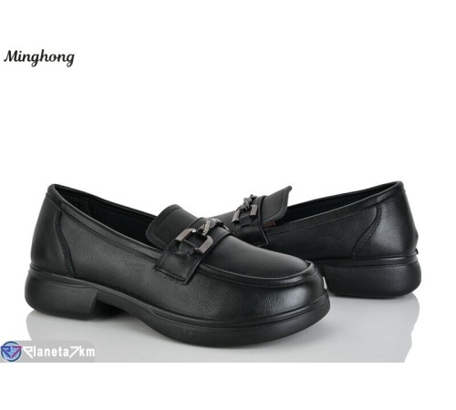 Туфлі жіночі на весну/осінь (8 пар р.36-41) чорний  "HORSE"