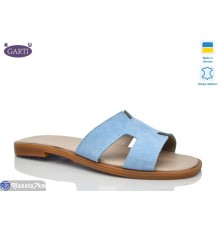 Шлепки жіночі на літо (6 пар р.36-40) блакитний  "Garti"