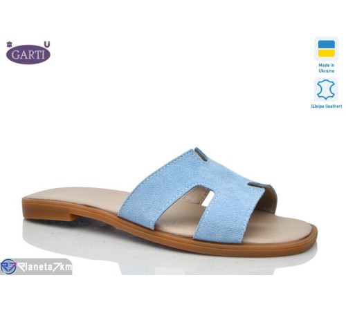 Шлепки жіночі на літо (6 пар р.36-40) блакитний  "Garti"