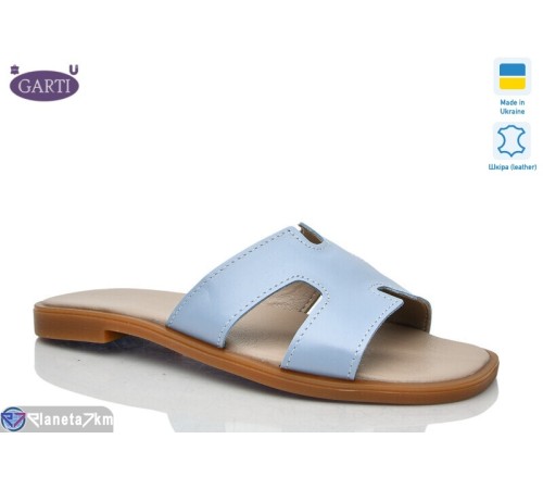 Шлепки жіночі на літо (6 пар р.36-40) блакитний  "Garti"