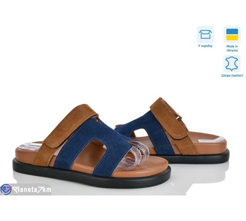 Шлепки жіночі на літо (6 пар р.36-40) синій  "Linda"