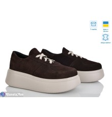 Кросівки жіночі на весну/осінь (6 пар р.36-40) коричневий  "Linda"