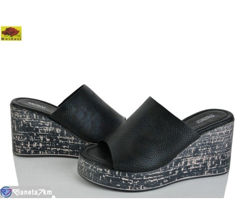 Шлепки жіночі на літо (8 пар р.36-40) чорний  "Mei De Li"