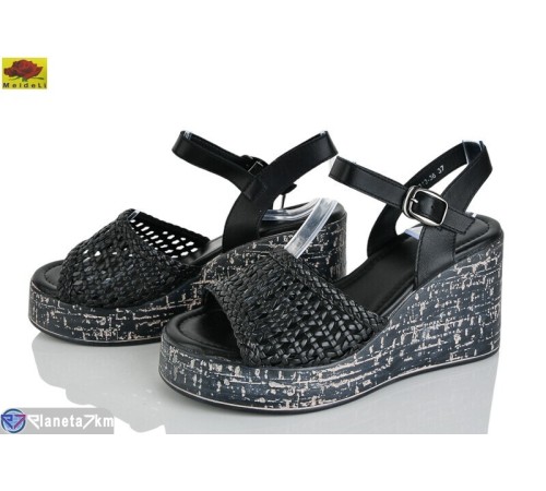 Босоніжки жіночі на літо (8 пар р.36-40) чорний  "Mei De Li"