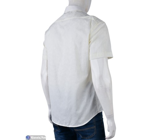 Сорочка чоловіча на літо (20 шт. р.сетка 38-43) бежевий  "Kalabok"