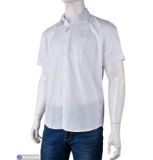 Сорочка чоловіча на літо (20 шт. р.сетка 38-43) білий  "Kalabok"