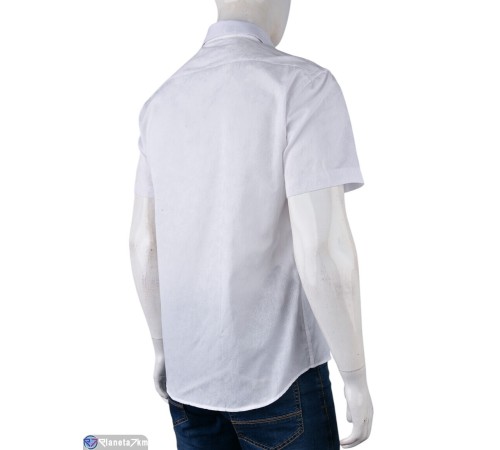 Сорочка чоловіча на літо (20 шт. р.сетка 38-43) білий  "Kalabok"
