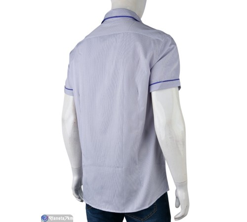 Сорочка чоловіча на літо (12 шт. р.сетка S-3XL) фіолетовий  "Kalabok"