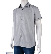 Сорочка чоловіча на літо (12 шт. р.сетка S-3XL) чорний  "Kalabok"