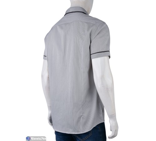 Сорочка чоловіча на літо (12 шт. р.сетка S-3XL) чорний  "Kalabok"