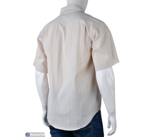 Сорочка чоловіча на літо (10 шт. р.сетка 39-45) бежевий  "Kalabok"