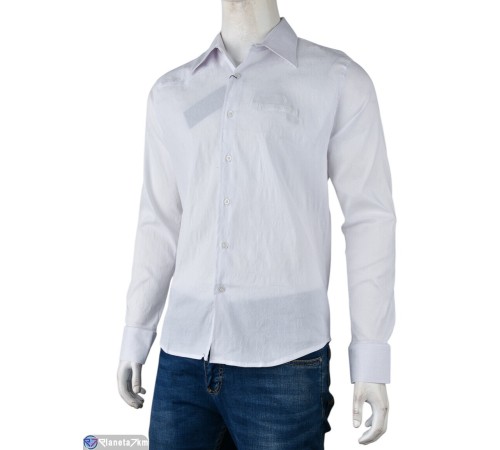 Сорочка чоловіча на весну/осінь (12 шт. р.сетка S-2XL) білий  "Kalabok"