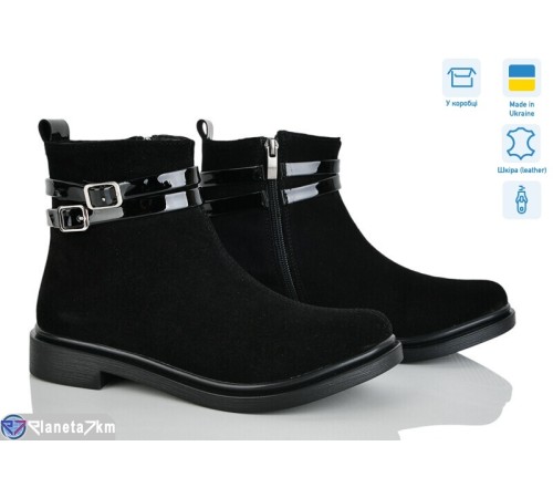 Черевики жіночі на весну/осінь (6 пар р.36-40) чорний  "Linda"