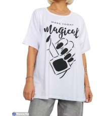 Футболка жіноча на літо (4 шт. р.сетка 2XL-4XL) білий  "Masari"