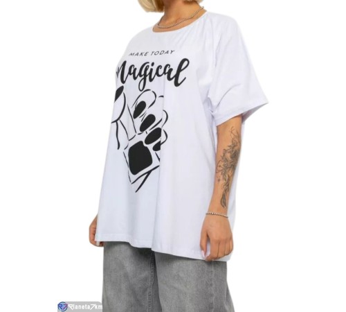 Футболка жіноча на літо (4 шт. р.сетка 2XL-4XL) білий  "Masari"