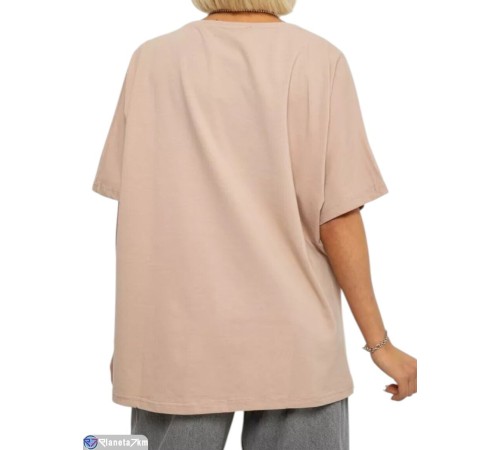 Футболка жіноча на літо (4 шт. р.сетка 2XL-4XL) бежевий  "Masari"