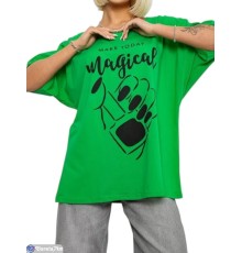 Футболка жіноча на літо (4 шт. р.сетка 2XL-4XL) зелений  "Masari"