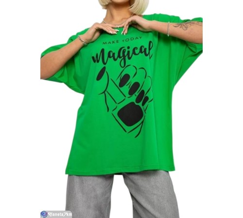 Футболка жіноча на літо (4 шт. р.сетка 2XL-4XL) зелений  "Masari"